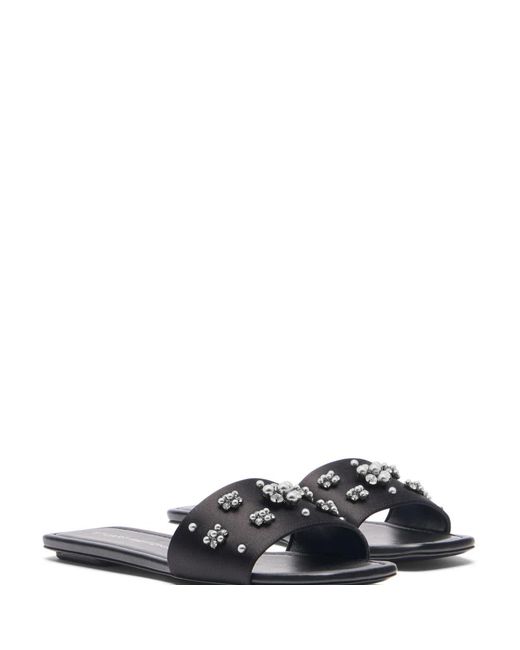 Stuart Weitzman Black Sliders