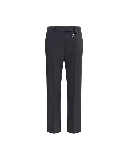 Prada Blue Wollhose Mit Sicherheitsnadel