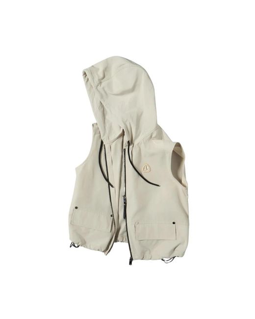 Moose Knuckles Jassen ,Polyester Elevate Hooded Vest in het White