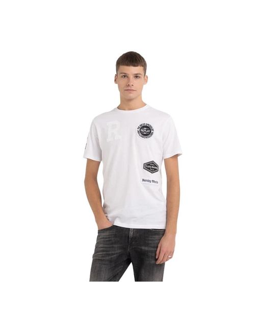 Replay White T-Shirts for men