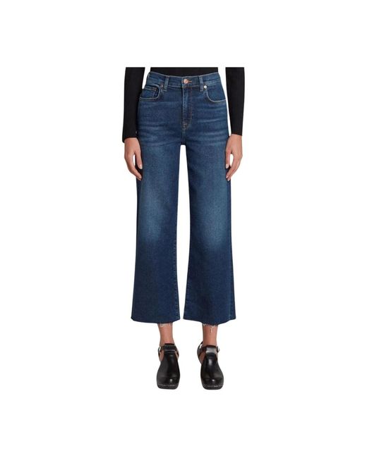 7 For All Mankind Cropped Alexa Pants in het Blue
