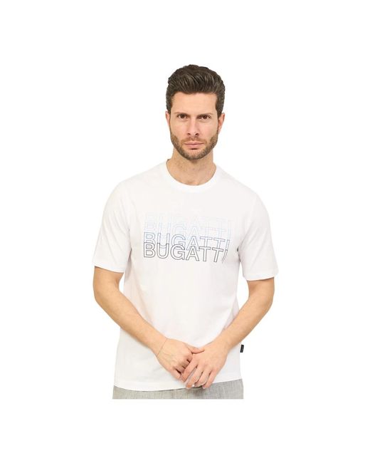 Bugatti Weiße t-shirts und polos in White für Herren