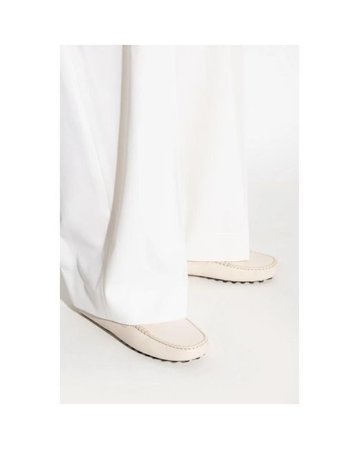 Tod's White Lederloafer