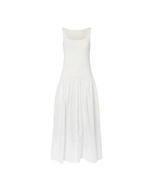 LA PISCINE Midi Jurk in het White