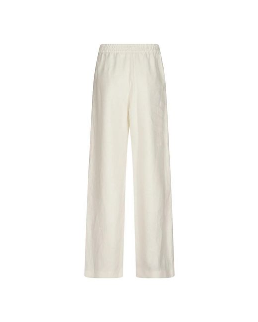 Eleventy White Wide Trousers