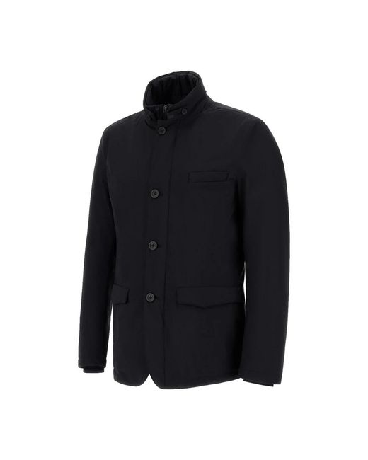 Herno Jassen ,Zwart ,Leer Laminar Blazer Windstopper 2-Laags Jas in het Black voor heren