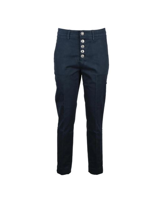 Dondup Blue Slim-Fit Trousers