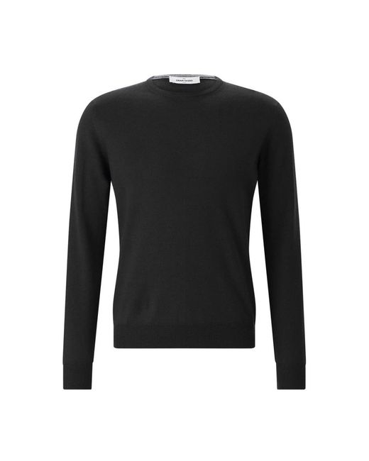 Gran Sasso Black Round-Neck Knitwear for men