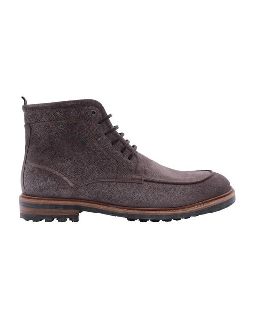 Floris Van Bommel Brown Lace-Up Boots for men