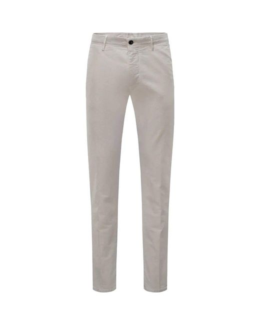 Incotex Italienischer stil hellgraue diagonale hose in Gray für Herren