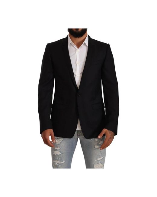 Blazers di Dolce & Gabbana in Black da Uomo