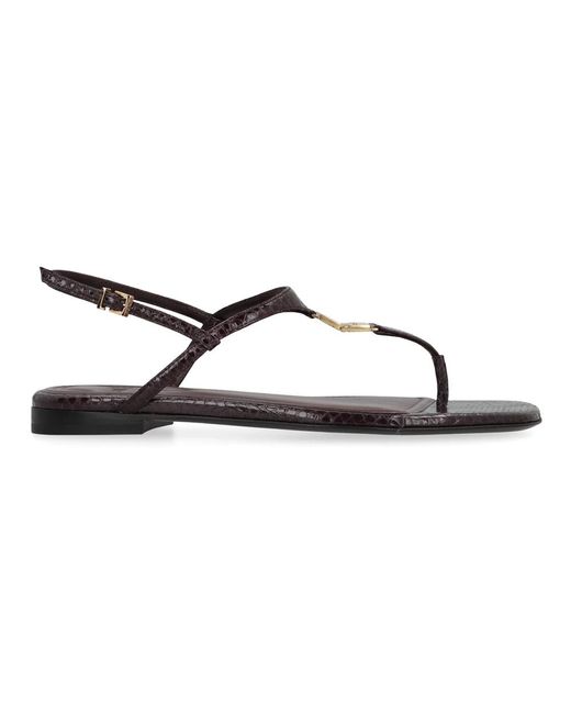 Flat Sandals Fendi de color Brown
