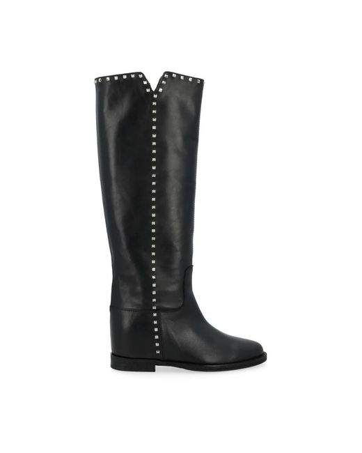 Via Roma 15 Black High Boots