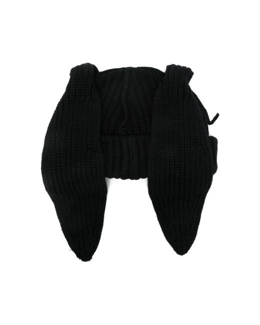Loverboy by Charles Jeffrey Black Beanies for men