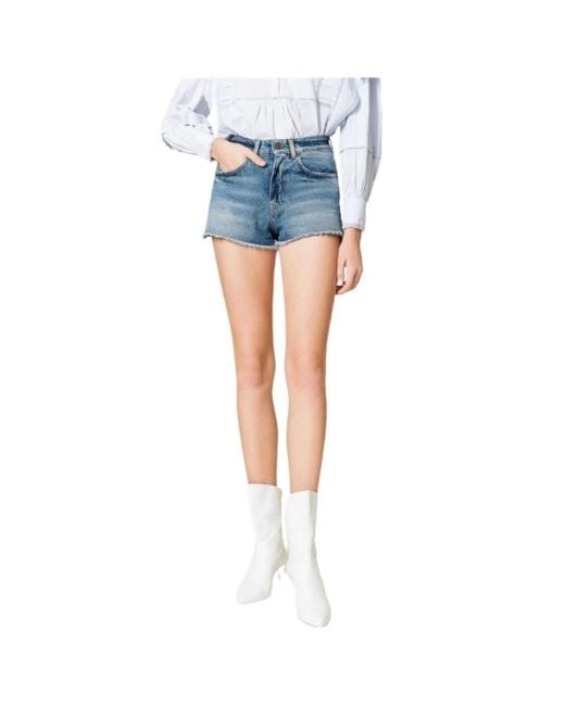 Twinset Blue Denim Shorts
