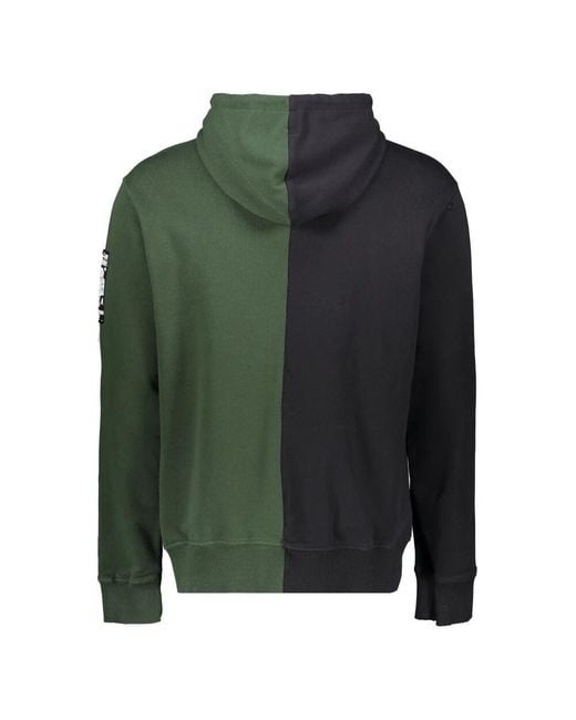 Fred Perry Kontrast full zip hoodie mit zerstörungseffekt in Green für Herren