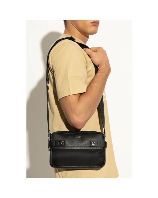 Ferragamo Schoudertas Twins in het Black voor heren