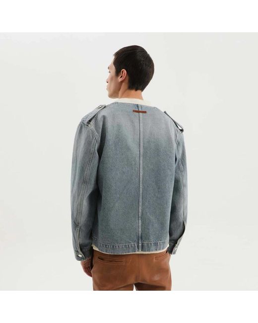 Denim Jackets 1989 STUDIO de hombre de color Gray