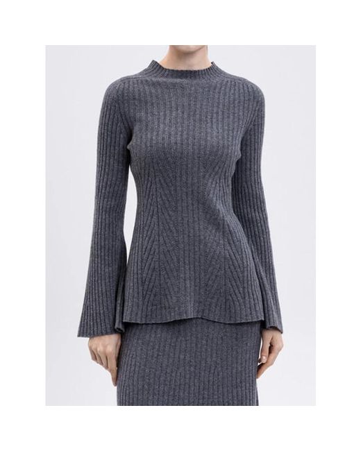 Twinset Blue Round-Neck Knitwear