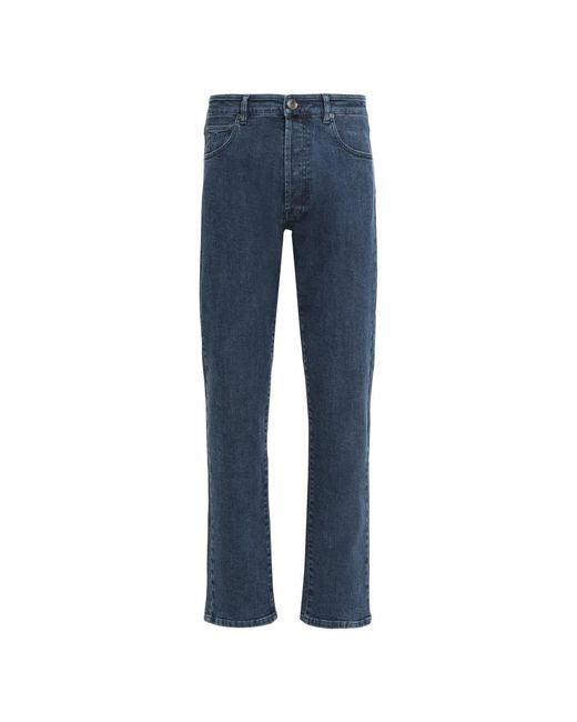 Moorer Blue Straight Jeans for men