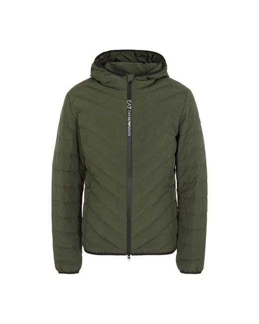 EA7 Green Down Jackets for men
