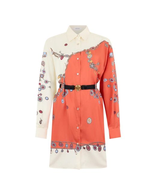 Versace Red Shirt Dresses