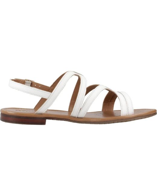 Flat Sandals di Geox in Brown