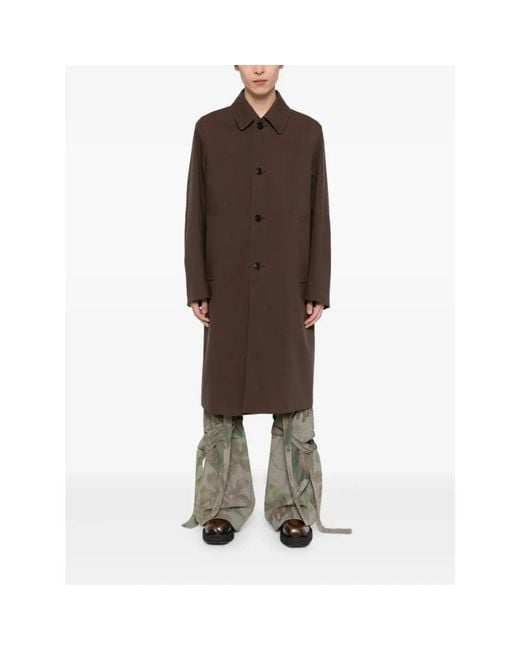 Dries Van Noten Brown Single-Breasted Coats for men
