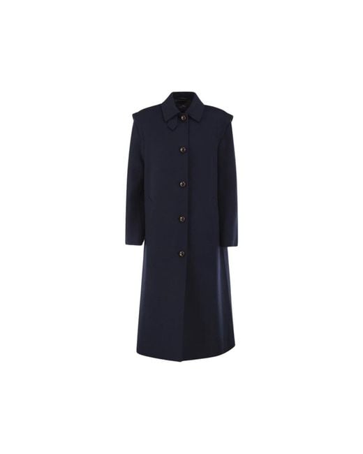 Weekend by Maxmara Blue Single-Breasted Coats