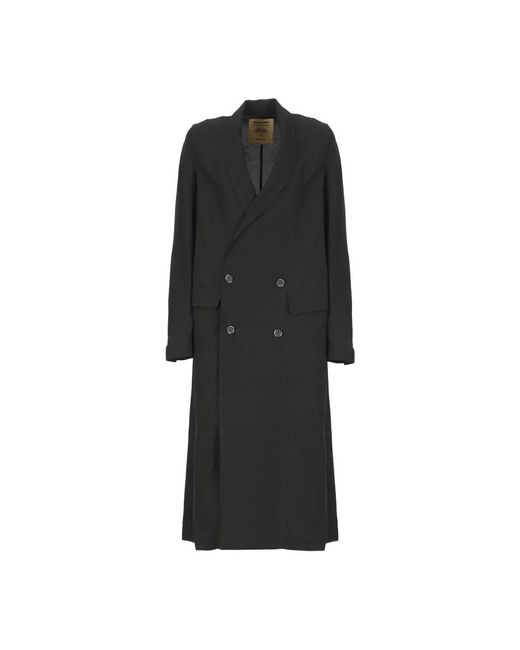 Uma Wang Black Double-Breasted Coats