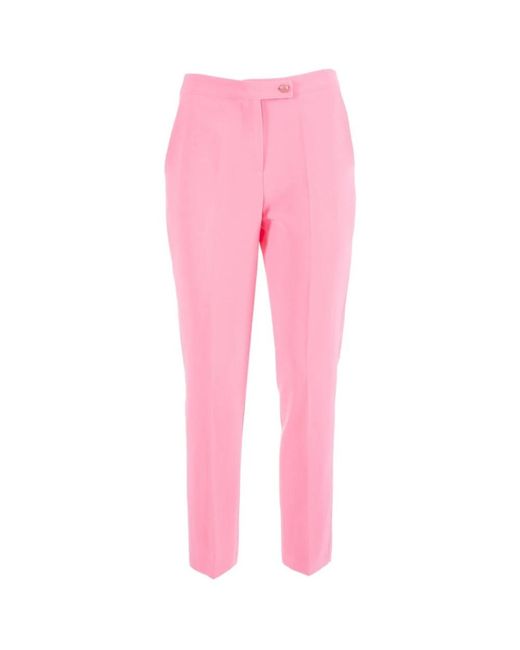 Eleganti pantaloni in crepe collezione di Yes Zee in Pink