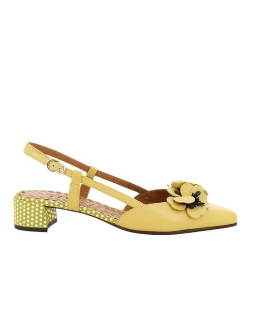 Chie Mihara Yellow Hezel Heeled Mules