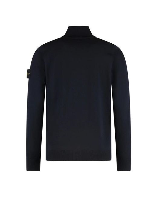 Stone Island Blue Turtlenecks for men