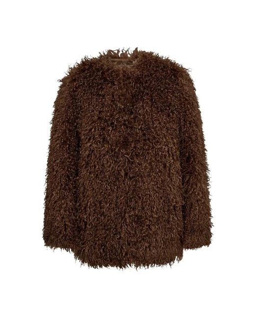Haute L'Amitié Brown Faux Fur & Shearling Jackets