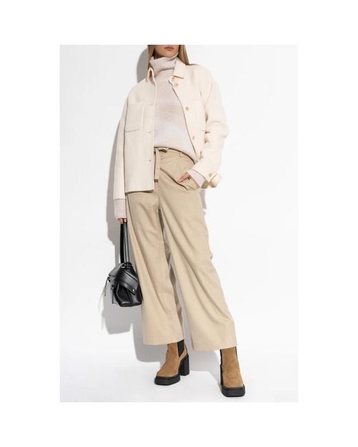 Add Natural Straight Trousers