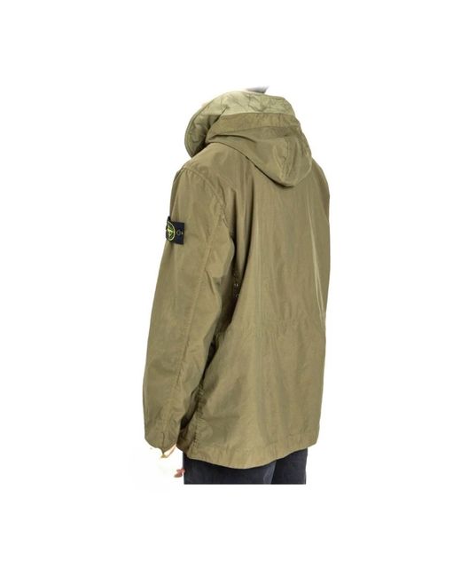 Stone Island Green Winter Jackets for men