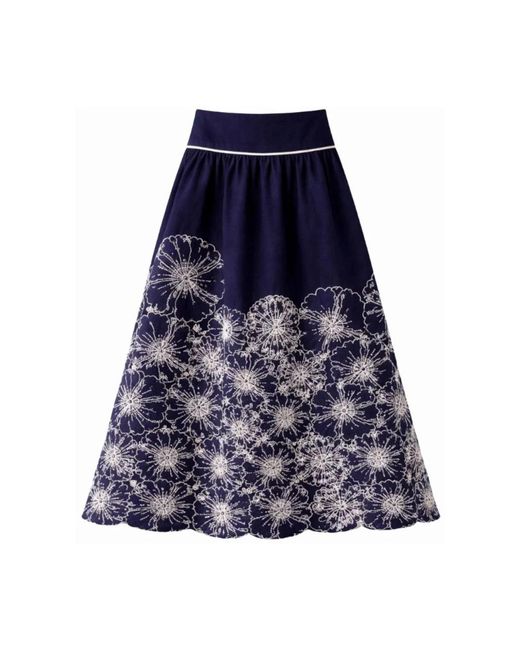 Farm Rio Blue Maxi Skirts