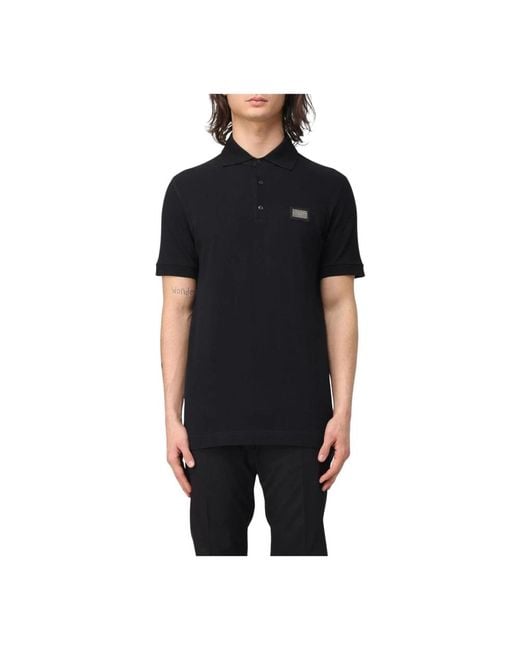 Dolce Gabbana Polo Shirts in Black for Men Lyst