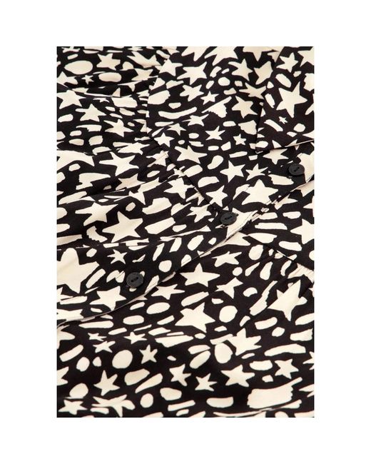 FABIENNE CHAPOT Overhemden ,Zwart ,Sterrenprint Blouse Met Lange Mouwen in het Black