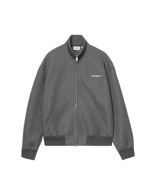 Carhartt Hoodies & Sweatvesten ,Zwart ,Katoen Alda Zip Sweat Jacket in het Gray voor heren