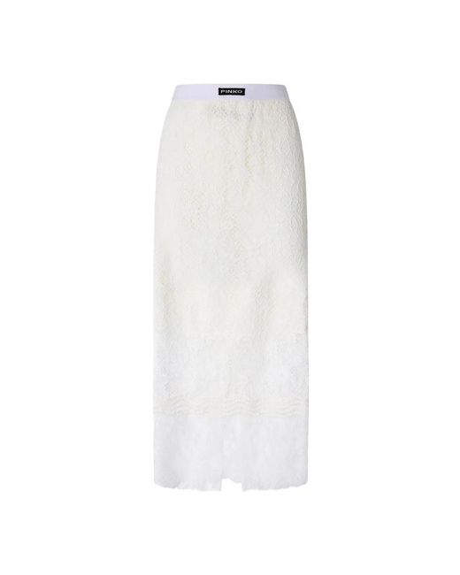 Pinko Rokken ,Wit ,Polyester Maxi Rok in het White