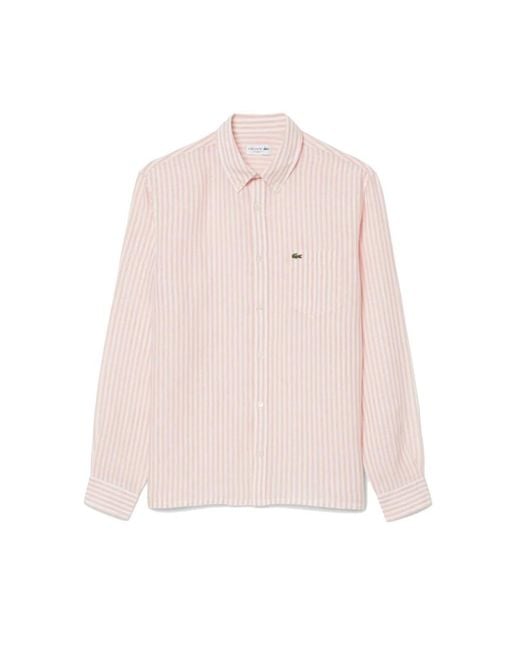 Shirts Lacoste de color Pink