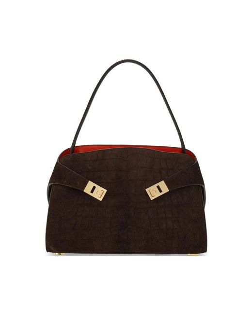 Ferragamo Black Shoulder Bags