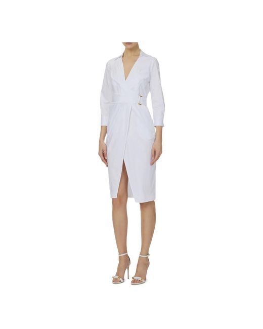 Elisabetta Franchi White Midi Dresses