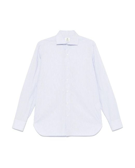 Luigi Borrelli Napoli White Formal Shirts for men