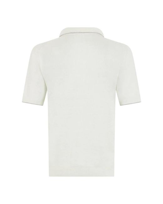 Fedeli White V-Neck Knitwear for men
