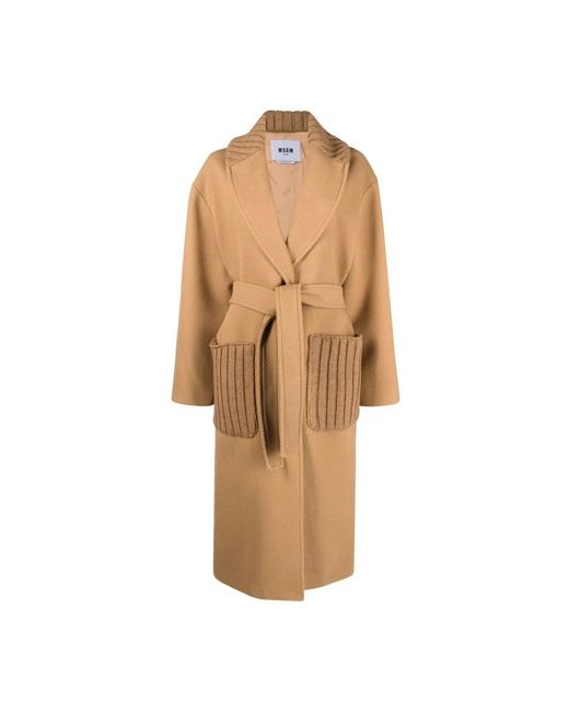 Belted Coats MSGM en coloris Natural