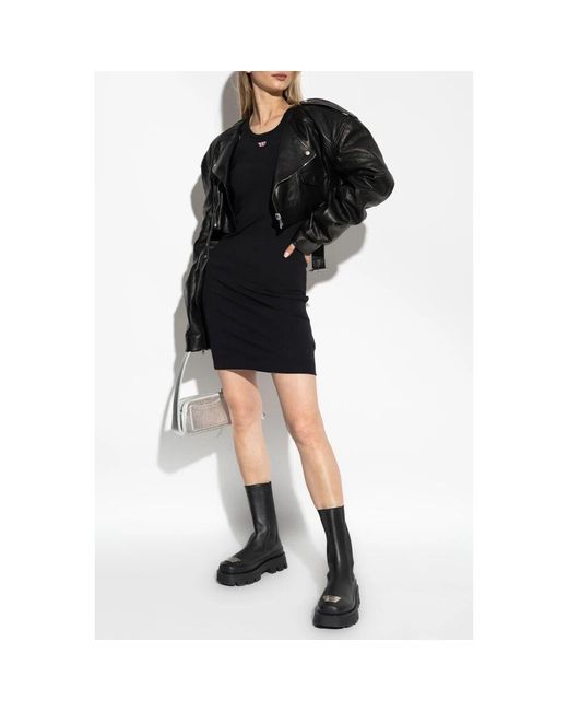 DIESEL Black Kleid d-tank-lang-d