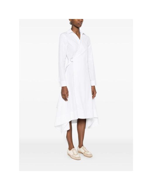 Loewe White Wrap Dresses