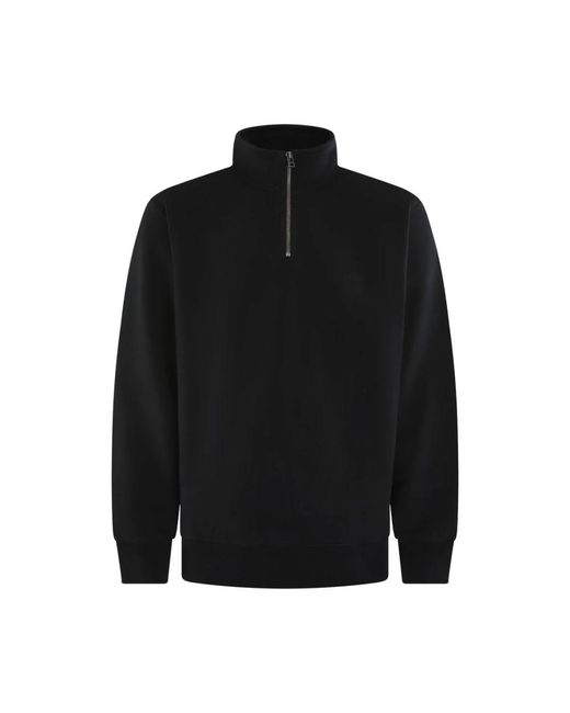 Olaf Hussein Signature Zip Mock in het Black voor heren